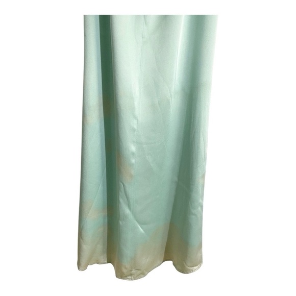 LAPOINTE Satin Halter Evening Gown Backless Maxi Dress in Mint Green Size 4 - Picture 10 of 14